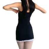 Y2k Ribbon Bow Strapless Mini Dresses